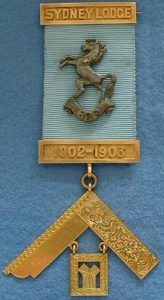 Sydnety Lodge 829 Master of the Lodge jewel 1902